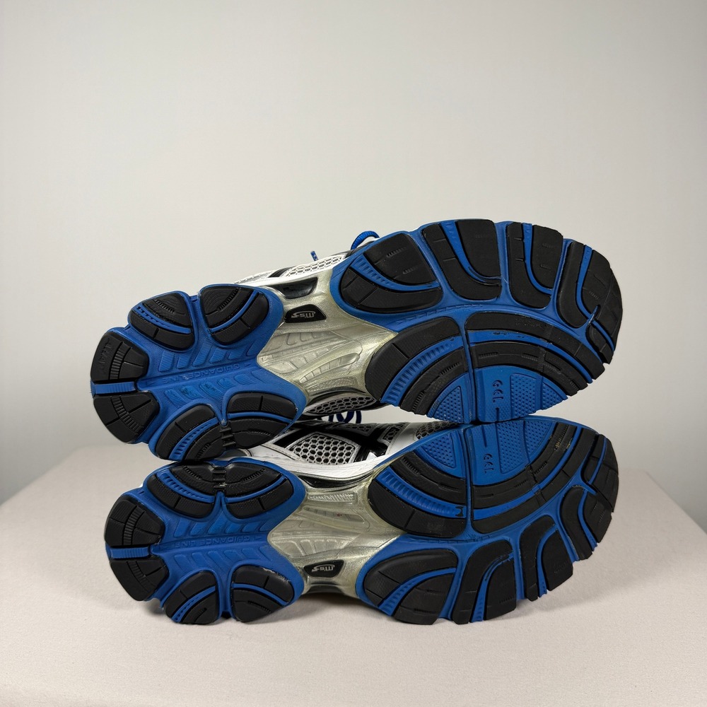 Asics Gel-Nimbus 13 Mens Running Shoes White‎ Blue Black Sneakers T134N - Picture 5 of 16